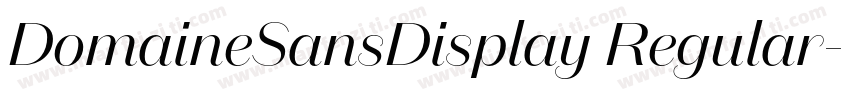 DomaineSansDisplay Regular字体转换